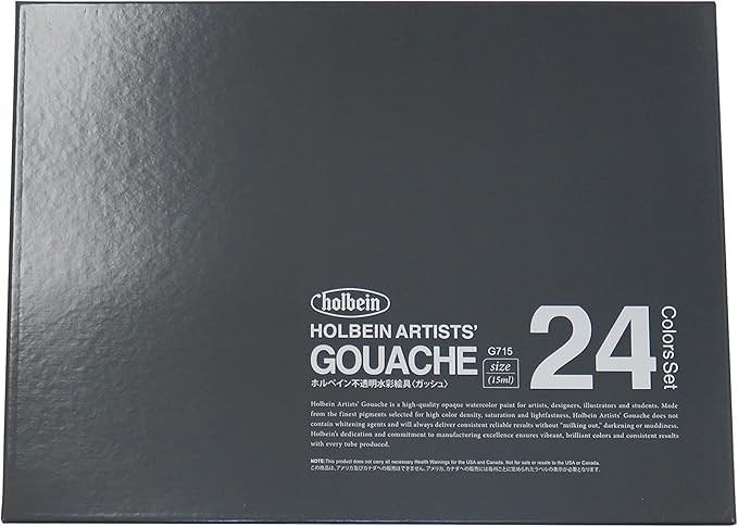 Holbien Opaque (Gouache) Watercolors 15mL 24-Colors set G715 – Japan