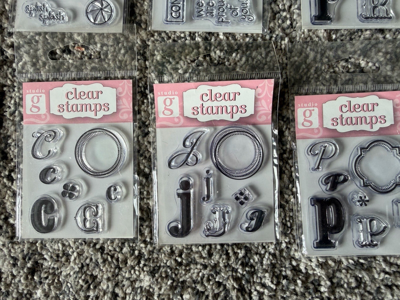 Clear Stamps Unused Lot Of 27 g Studio
